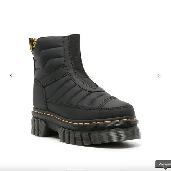 NWT Dr Martens Audrick Quilted Platform Quilted Chelsea Boots, Black Women’s 7 - Picture 3 of 12